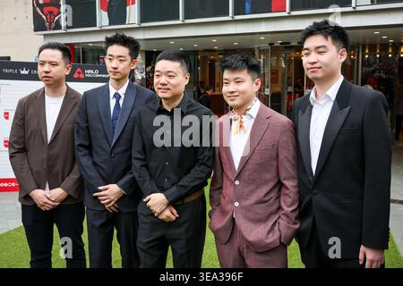 Chinese Snooker players Si Jiahui Zhao Xintong Ding Junhui Zhang Anda ...