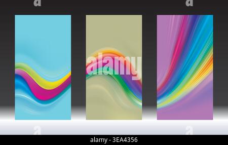 Colored  Vertical Banners Stock Vector