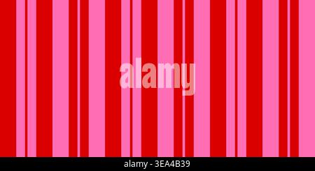 A seamless pattern of stripes in red and pink colors. Ideal for festive wrapping paper, holiday decorations, and seasonal textile designs. Perfect for Valentine's Day and Christmas-themed projects. Stock Vector