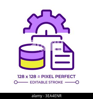 Etl processes line color icon Stock Vector