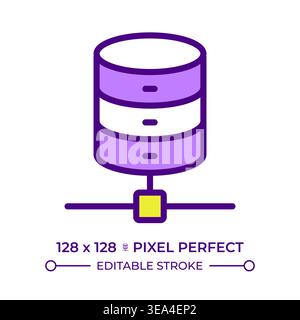 Database server line color icon Stock Vector