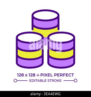 Bigdata storage line color icon Stock Vector