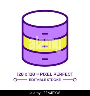 Database line color icon Stock Vector