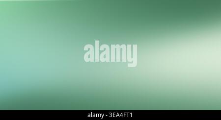 Smooth green gradient background blending sage and emerald, creating a soft, tranquil texture. Perfect for modern design or copy space Stock Photo