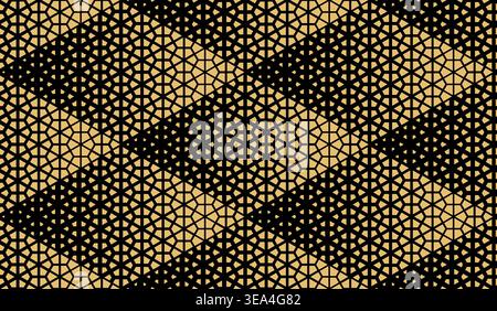 Abstract geometric pattern. A seamless vector background. Gold and black ornament. Graphic modern pattern. Simple lattice graphic design Stock Vector