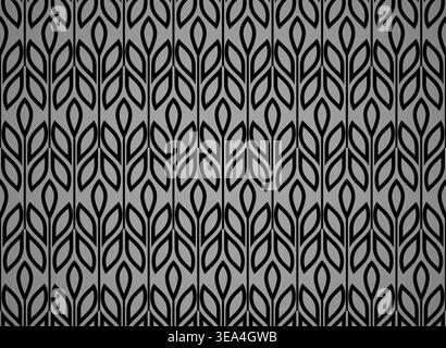Flower geometric pattern. Seamless vector background. Black ornament. Ornament for fabric, wallpaper, packaging, Decorative print Stock Vector