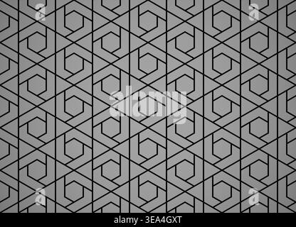 The geometric pattern with lines. Seamless vector background. Black texture. Graphic modern pattern. Simple lattice graphic design Stock Vector