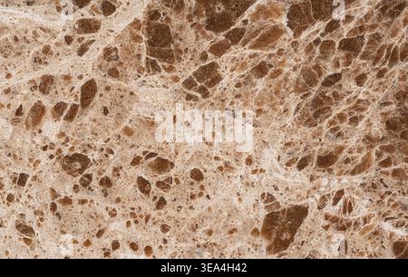 High resolution brown marble texture background with natural stone pattern, polished emperador marble surface Stock Photo