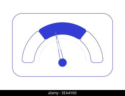 Semi circular gauge meter line style dashboard element Stock Vector