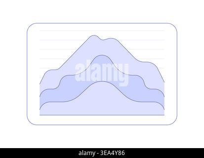 Layered area chart line style dashboard element Stock Vector