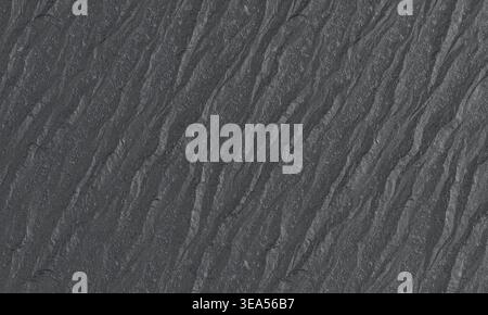 Dark gray slate texture 3d wavy patterns Stock Photo