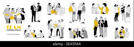 A Business collaboration concept with diverse team Stock Vector