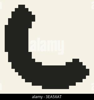 Vector retro pixel art geometric shape. Minimal 8-bit style frame and abstract design element isolated on background. Stock Vector