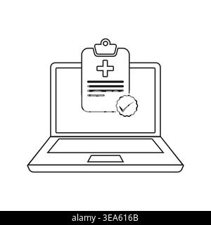 Cleanical medical protocols line icon. Vector isolated element Stock Vector