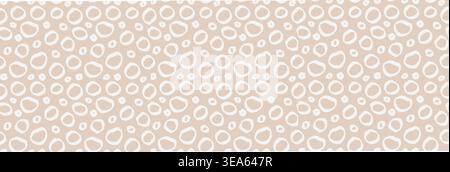 Seamless cute pattern with small irregular polka dots in neutral pastel tones. Minimal Scandinavian boho style on light background. Perfect for nursery, kids fabric, wallpaper, wrapping paper, print. Stock Vector