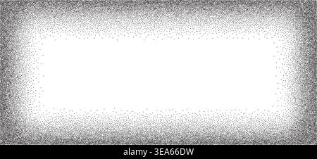 Stipple dotted gradient frame. Pop art comic style vector abstract textured border background for banners, presentations Stock Vector