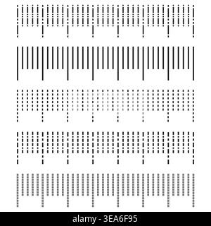 Measurement scale set. Ruler line symbol. Vector metric detail. Tool gauge focus. Manual vector only. No autotrace used. EPS 10. Stock Vector