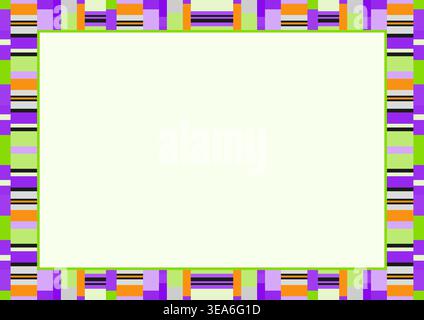 frame of neon bright bricks with place for text Stock Vector