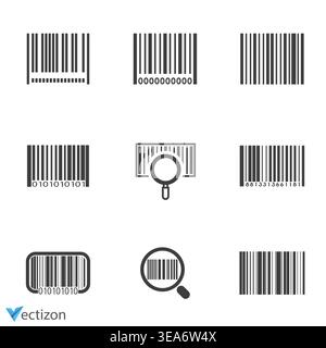 Barcode Icon isolated on white background. Vector Stock Vector