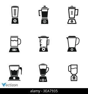 Blender icon. Linear image. Simple flat vector illustration on a white background. Stock Vector