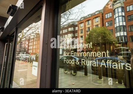 LONDON - MAY 06, 2026: 2 Marsham Street Westminster – Department for Environment Food & Rural Affairs DEFRA entrance Home Office building. Stock Photo