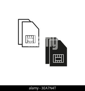 Professional telecommunication module. Cellular connectivity symbol. Integrated microchip Vector. Mobile network hardware. EPS 10. Stock Vector