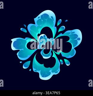 Abstract cartoon water splash featuring fluid Stock Vector