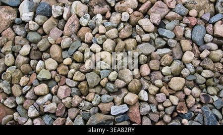Natural Earth Toned River Rocks and Weathered Stone Texture Background Stock Photo