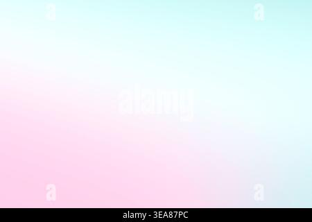 Soft pastel gradient background in pink and mint for minimal abstract design and modern wallpaper Stock Photo