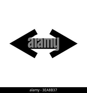 A modern flat Vector icon featuring two opposing arrows, indicating data transfer, exchange, or a bidirectional action for user interfaces. Stock Vector