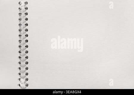 Blank notebook page as background, top view Stock Photo