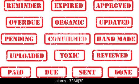 Blank Grungy Rubber Stamp Badge Vector Element Stock Vector