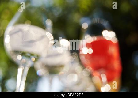 Table set for an event party or wedding reception. Banquet table design Stock Photo