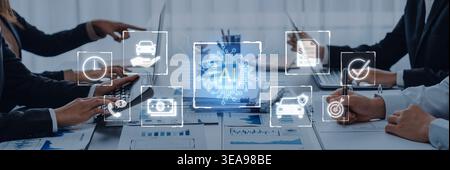 Artificial intelligence automates customer services across finance, insurance and mobility with faster processing and decision support. Corpus Stock Photo