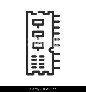 Computer Memory Chip Icon Stock Vector