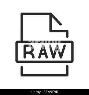 RAW File Format Icon Stock Vector