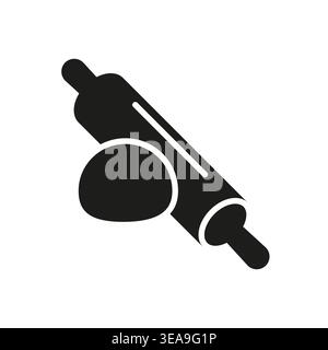 Rolling Pin And Dough Icon Stock Vector
