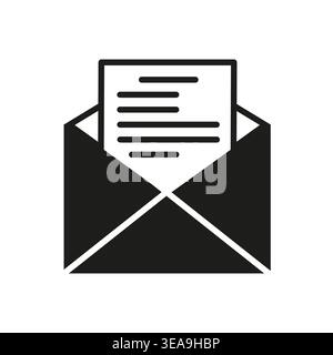 Open Envelope With Letter Icon Stock Vector