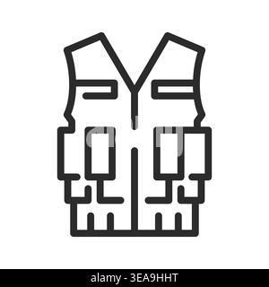 Bulletproof Vest Icon Stock Vector