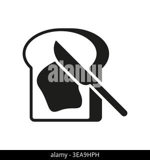 Bread And Knife Icon Stock Vector