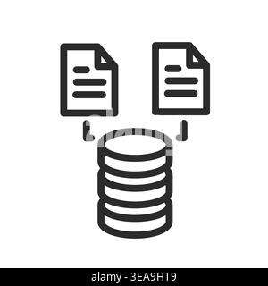 Database Import Icon Stock Vector