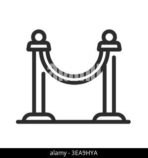 Red Carpet Barrier Icon Stock Vector