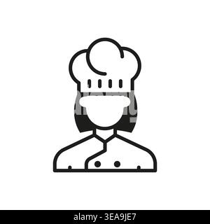 Female Chef Avatar Icon Stock Vector