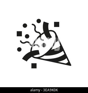Party Popper Celebration Icon Stock Vector