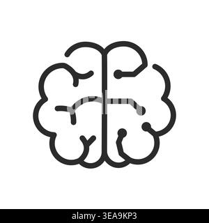 Artificial Intelligence Brain Icon Stock Vector