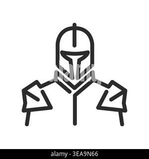 Knight Helmet Icon Stock Vector