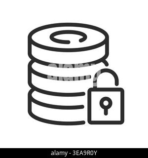 Secure Database Icon Stock Vector