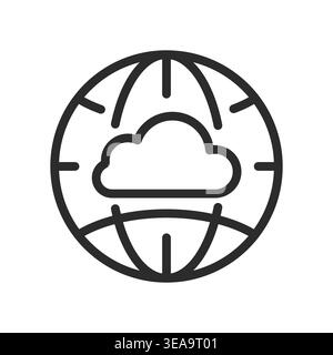 Global Cloud Icon Stock Vector
