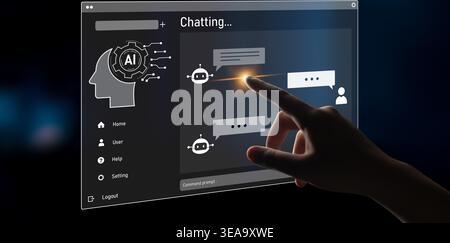 AI image generator interface enables image, AI, and generator process by converting user prompt into visual content using intelligent algorithms Latch Stock Photo