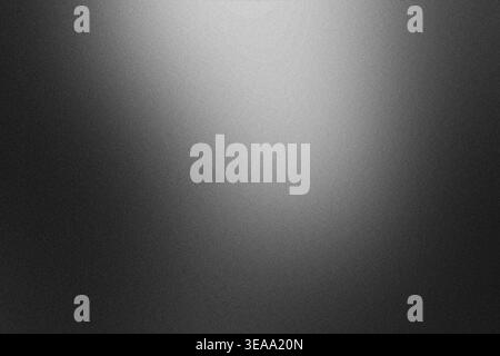Dark gradient spotlight background with grain, black to gray vignette texture Stock Photo